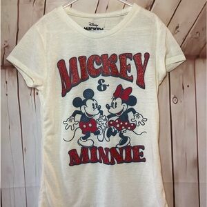 NWOT LITTLE GIRLS MINNIE AND MICKEY TOP